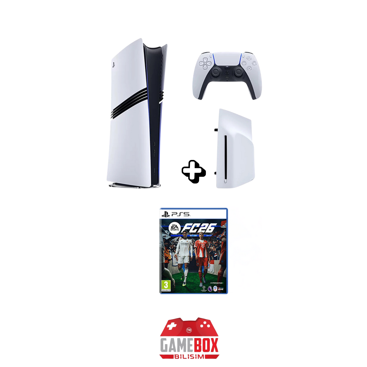 Sony PS5 Pro 2TB Konsol + Disk Driver + FC 26 Oyun + Şarj