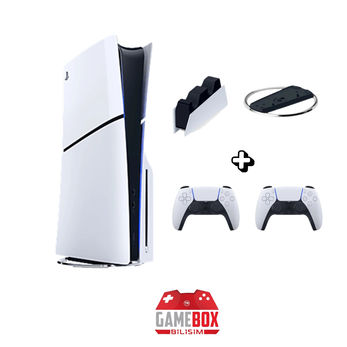 Sony PS5 Slim Standart (CFI-2116) 1TB Tek Kol Şarj İstasyonu Dikey Stand