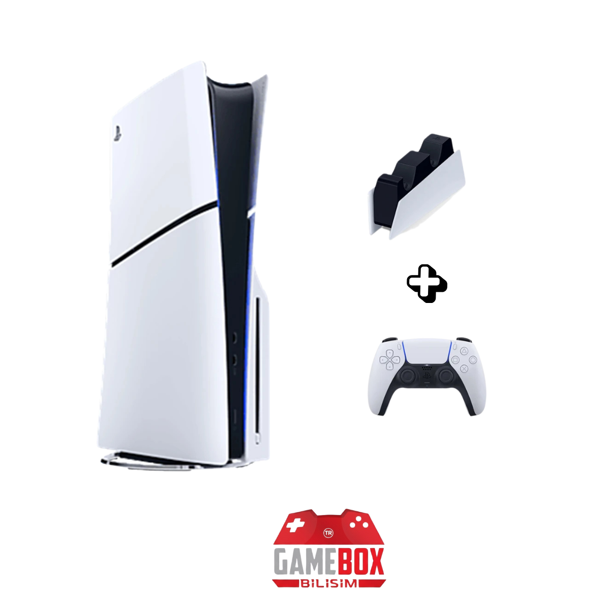 Sony PlayStation 5 Slim Standart (CFI-2116 Avrupa) 1TB + Tek Kol + Şarj İstasyonu