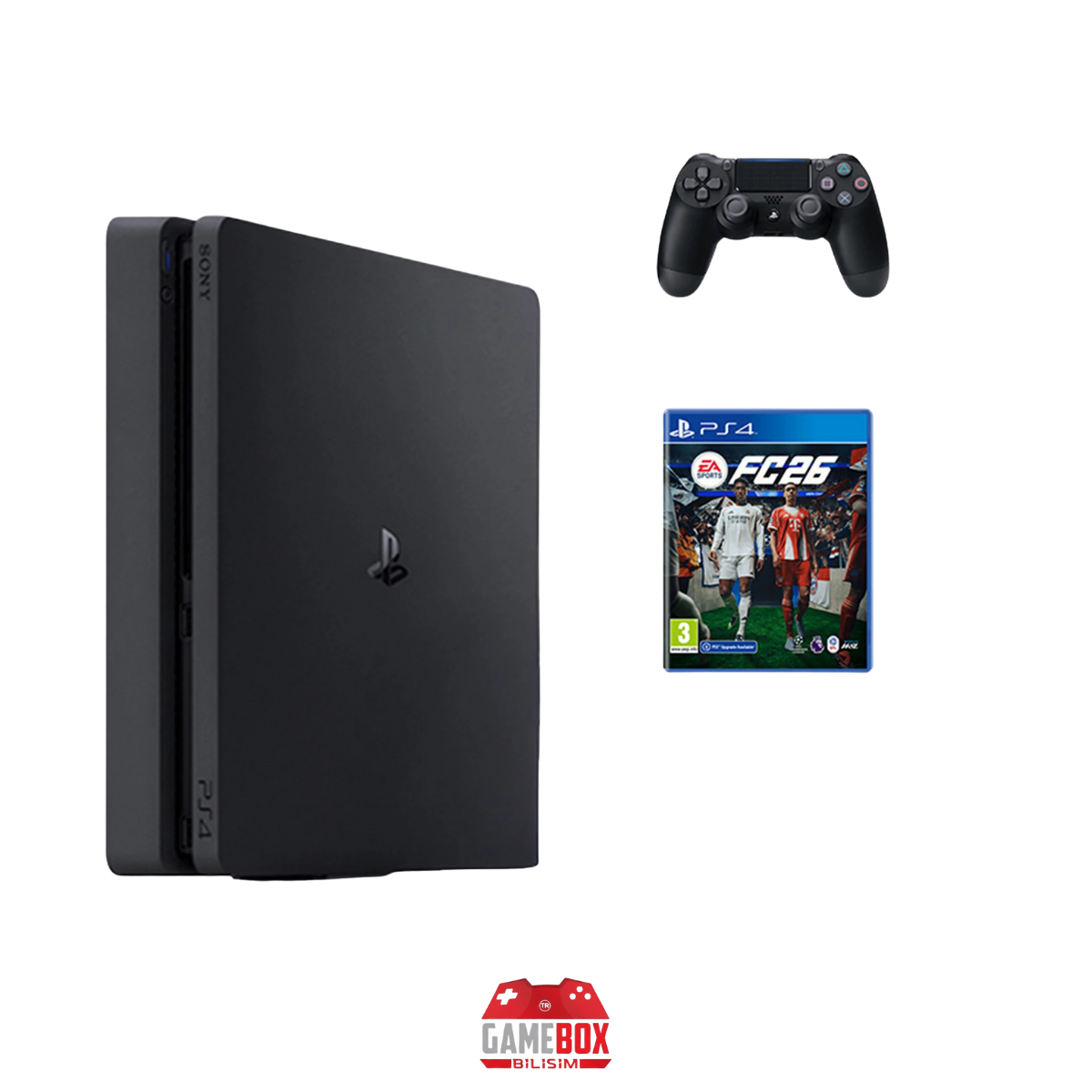 Sony PlayStation 4 Slim 1TB + FC 26 Disk Oyun + 1 Adet V2 Kol  – PS4 (Yenilenmiş)