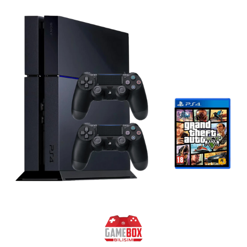 Sony PlayStation 4 Standart 1TB + Çift Kol + GTA 5 Disk Oyun   (Yenilenmiş)
