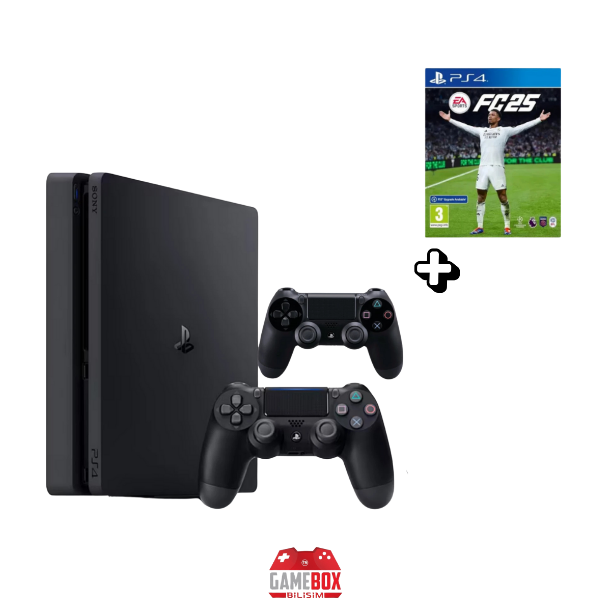 Sony Playstation 4 Slim 500 Gb + FC 25 Çift Kol - PS4 (yenilenmis)