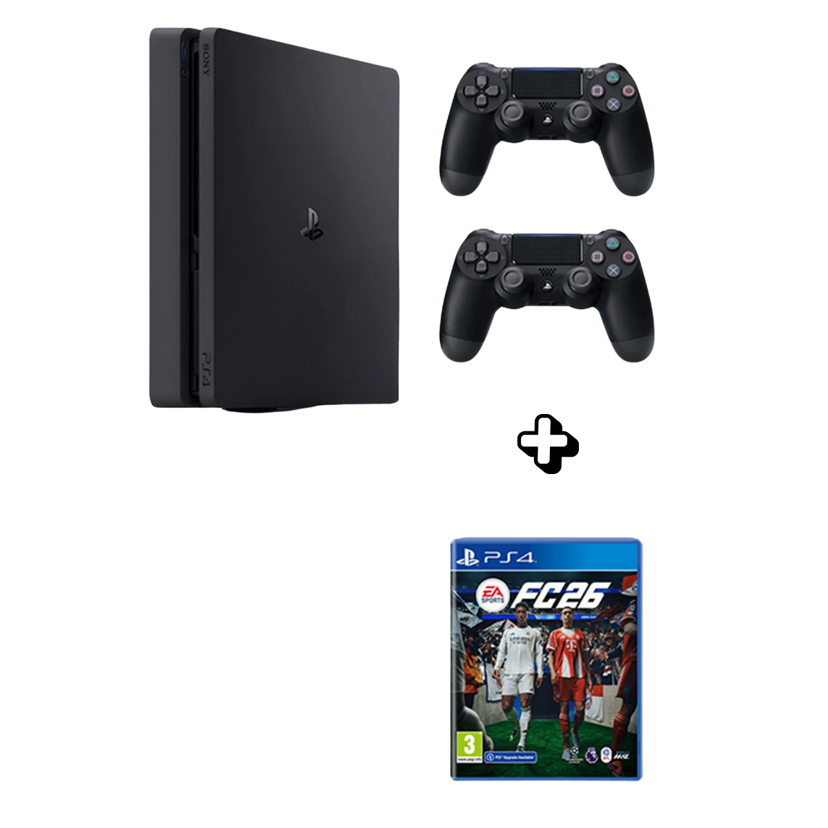 Sony PlayStation 4 Slim 1TB + FC 26 Disk Oyun + 2 Adet V2 Kol – PS4 (Yenilenmiş)