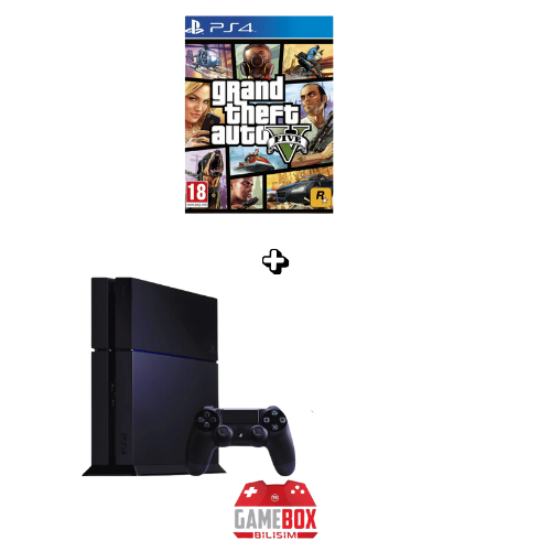 Sony PS4 Standart 500GB (Yenilenmiş) + Tek Kol  + GTA 5 Oyun