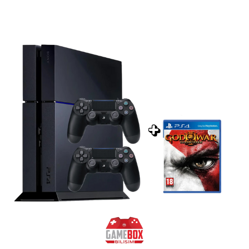 Sony PlayStation 4 Standart 1TB + Çift Kol + God of War 3 Disk Oyun +  (Yenilenmiş)