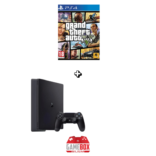 Sony PlayStation 4 Slim 1TB – Türkçe Menü + Tek Kol + GTA 5 (Yenilenmiş)