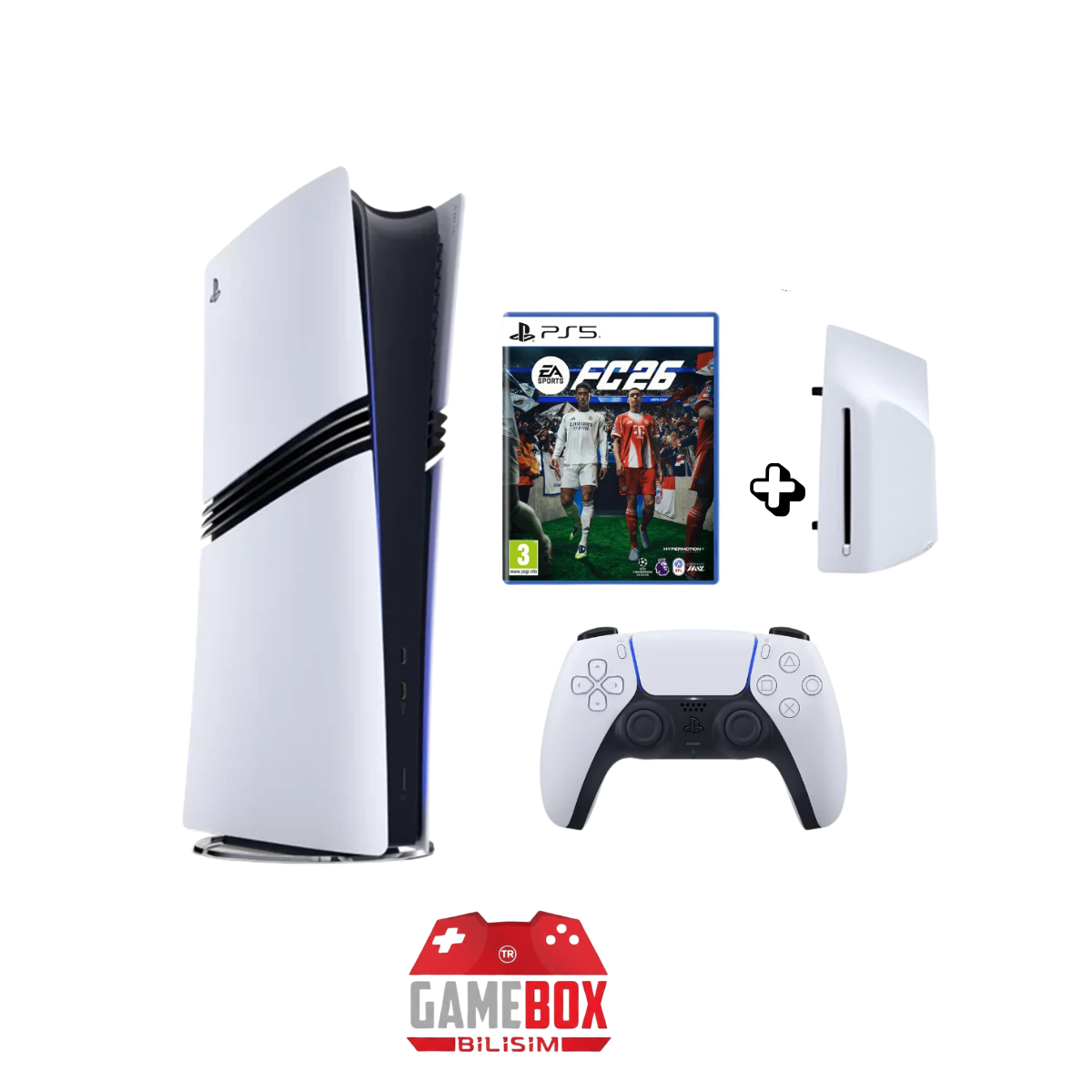 Sony PlayStation 5 Pro 2TB CFI7121 Avrupa Disk Sürücü FC26 Tek Kol