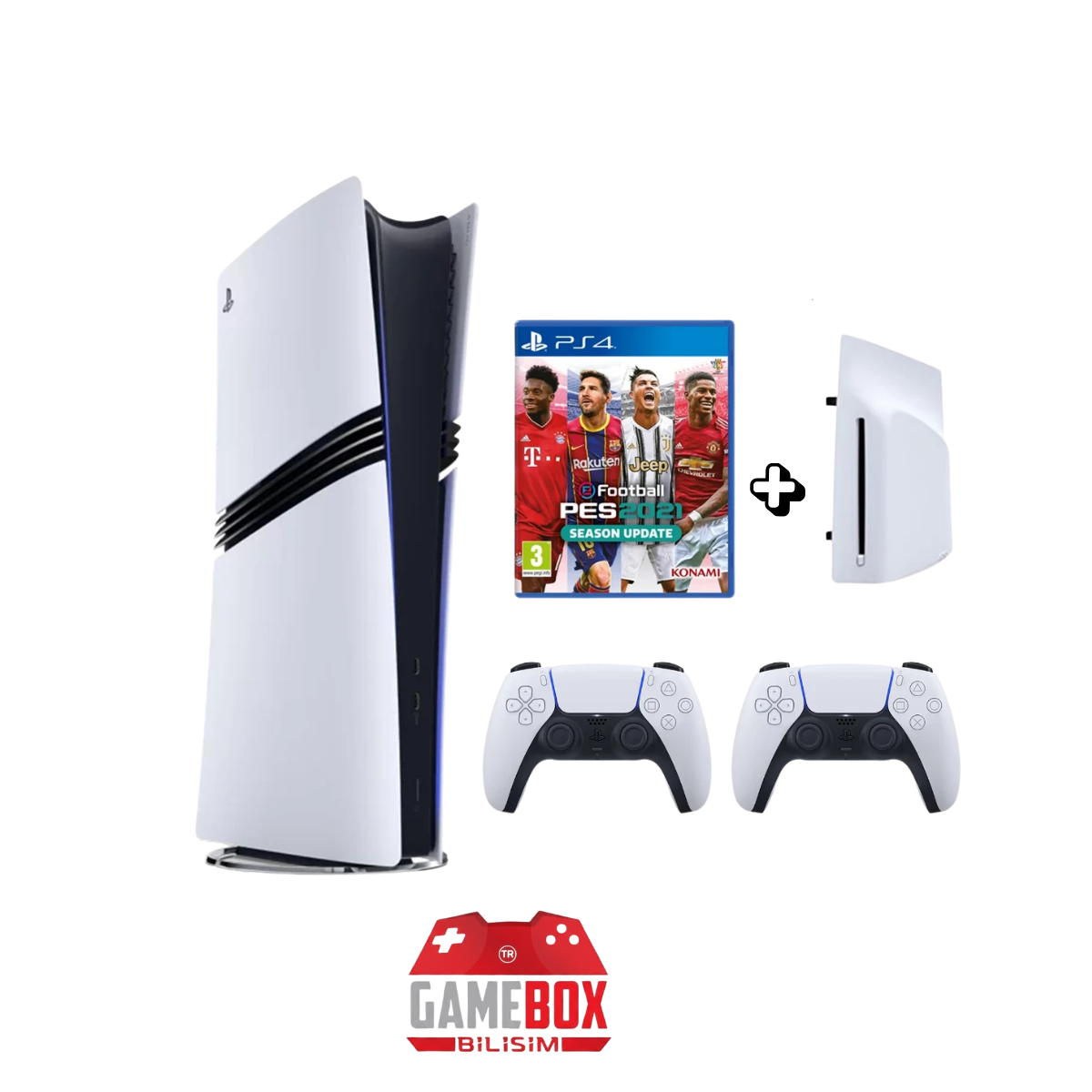 Sony PlayStation 5 Pro 2TB CFI7121 Avrupa Disk Sürücü Çift Kol PES2021