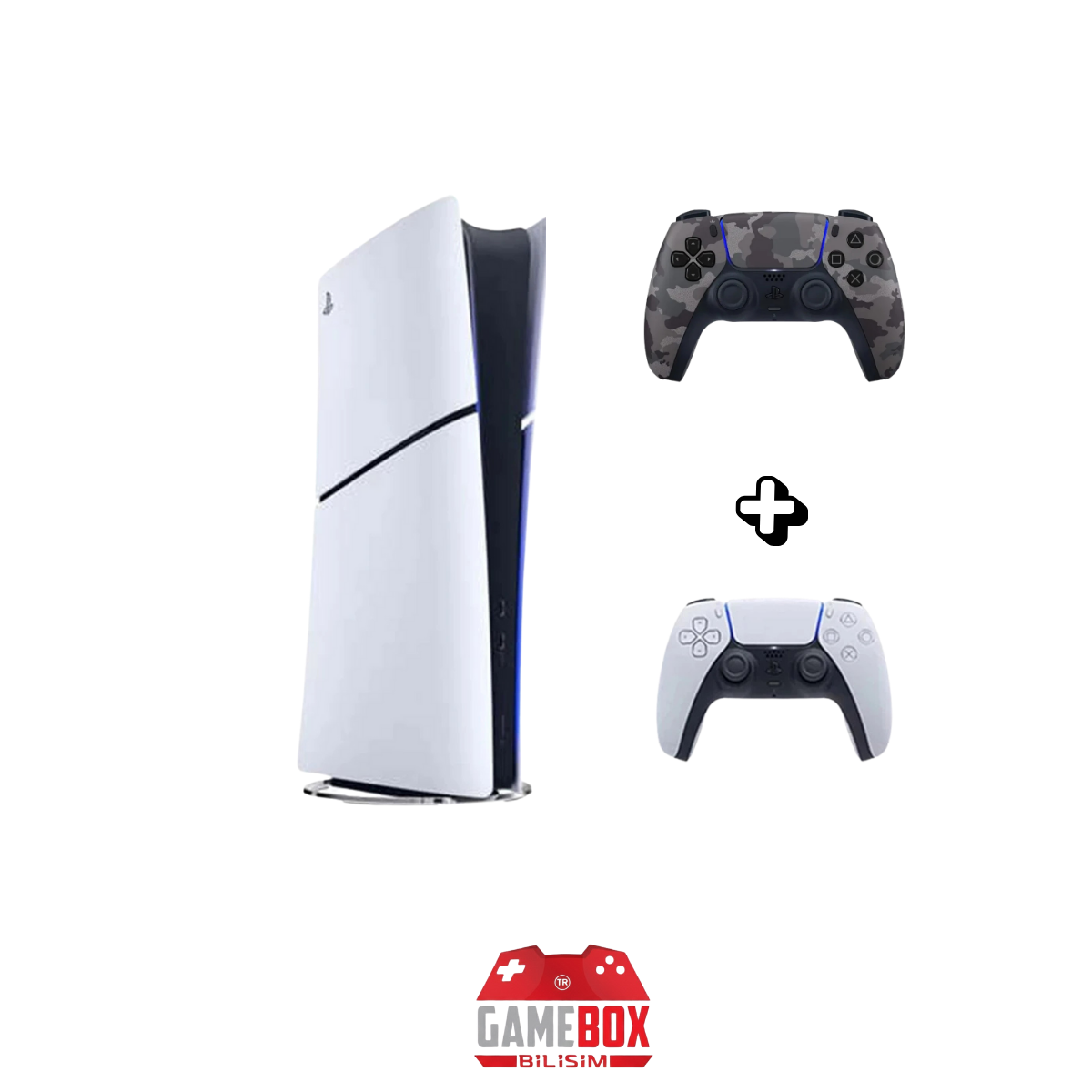 Sony PlayStation 5 Slim Dijital 825GB (CFI-2116) + Gray Camouflage Kol